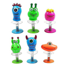 6pcs Monsters Bouncing Toys Lovely Big Eye Dolls Candy Bag Fillers Collectible Novelty Toy Jumping Up Springs Toy Jiyuge 25-26