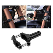 Motorcycle Headlight Bracket, Motorcycle Spotlight Mounting Bracket, Universal Work Light Tube Clip Extension Bracket for Motorcycle Bumper Fork Mount