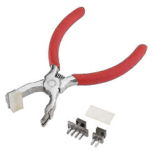 Heavy-Duty 4mm Silent Swivel Punch Pliers for Leather Craft, Ideal for Belts and Purses