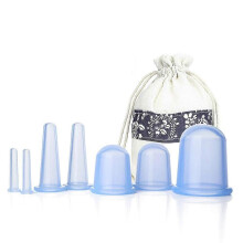 Cupping Set Silicone Cupping Therapy Sets 7Pcs Anti-Cellulite Cup Vacuum Suction Massage Cups with Velvet Pouch
