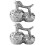 2Peças Ornamento Cerâmica Para E 3