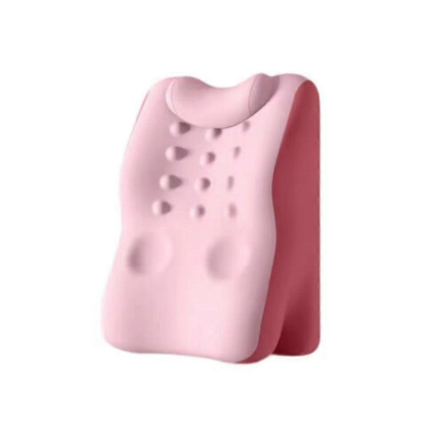(Pink) Bed Wedge Pillow for Adults - Low-Profile Design, Memory Foam Bed Pillow