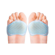 (Blue) Silicone Metatarsal Pads Toe Separator Pain Relief Foot Pads Orthotics Foot Massage Insoles Forefoot Elastic Cushion Foot Care
