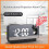 (white) Smart Alarm Clock LED Digital Projection Temperature Time Projector LCD Display 2