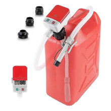 Battery-Powered Fuel Transfer Pump with Auto-Stop Sensor, 2.4GPM Flow and 51-Inch Hose for UK Garages