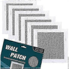 6-Pack Self-Adhesive Fiberglass Repair Patch Kit for Drywall Holes, 10.2x10.2 Inches, UK DIY Use