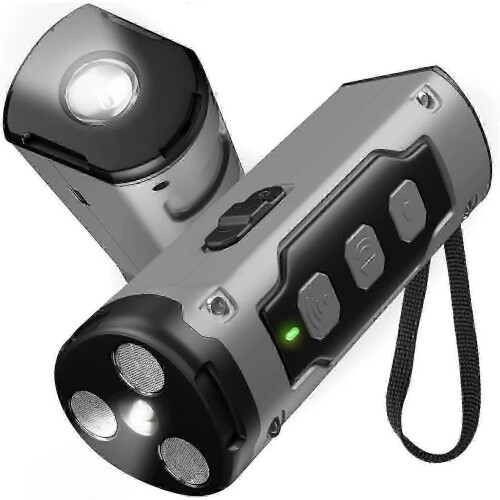 Ultrasonic Dog Barking Control Device with Triple Emitter and 49-Foot Range - Includes Training Flashlight for Pets