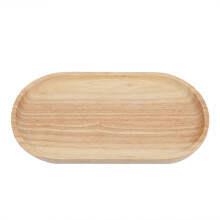 Plateau de service en bois naturel avec bord surélevé, plat de rangement durable en bois de hêtre, plateau organisateur en bois écologique non