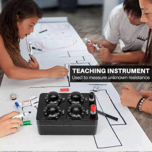 Adjustable Resistance Box with 09999 Range, 1-Step Control for Laboratory and Circuit Testing 1