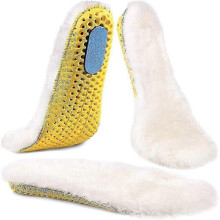 Sheepskin Sport Wool Insoles for Men and Women with Extra Thick Fleece for All-Day Comfort