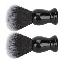 2pcs Barber Lathering Brush Set, ABS & Faux Hair