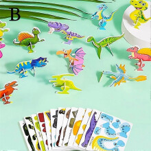 (Dinosaurs 25pcs) Educational 3D CartoonPuzzle, 3D Puzzle for Kids Toys, 3D Jigsaw PuzzleCartoon