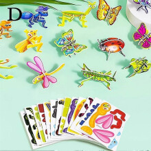 (Insects 25pcs) Educational 3D CartoonPuzzle, 3D Puzzle for Kids Toys, 3D Jigsaw PuzzleCartoon