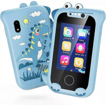 (Dinosaur blue) Kids Smartphone Toy, Landscape Kids Phone, Kids Smart Phone Toy