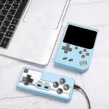 Portable Retro Handheld Console with 500 8-Bit Games, 3-Inch LCD Screen, AV Output, and 7-Hour Battery