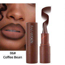(Coffee Bean) Tapered Gradient Lip Liner Matte Black Brown Velvet Lipstick Waterproof Non Sticky Contouring Tint Lipliner Crayon Lip Makeup