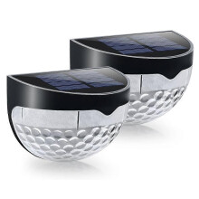 (2pcs) 8 PCS SUPER BRIGHT SOLAR POWERED DOOR FENCE WALL LIGHTS LED OUTDOOR GARDEN LAMP