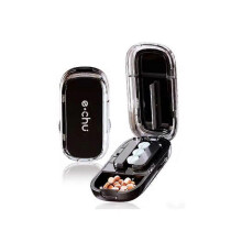 (Black) Newest Adjustable Quartering Pill Cutter Storage BoxPortable Drug Tablet MedicineDustproof Divider Organizer Crusher Pill Cutter