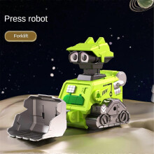 (Bulldozer) Children Toy Engineering Vehicle Excavator Dump Truck Bulldozer Truck Model Pressing Robot Transport Vehicles Gifts for Children
