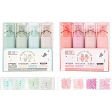 (A and  C) Shimmer Markers Set, Glitter Markers Flexible Nebula Color Glitter Highlighter