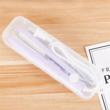(Purple) 2-in-1 Ceramic Mini Hair Curler Portable Straightener Tourmaline Iron Heating