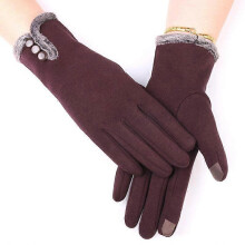 (Deep coffee) Ladies Gloves Fleece Winter Thermal Premium Quality Touch Screen Glove