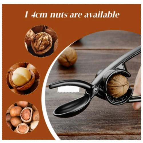 (Black)2-in-1 Nut Cracker Walnut,2024 New Nut Crackers for All Nuts Heavy Duty Cracker 1