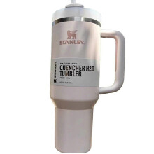 1.18L 40 oz Tumbler with Handle Lid and Straw Insulated Stainless Steel Dupe Travel Mug Iced Coffee Cup for Hot and Cold Water 40oz