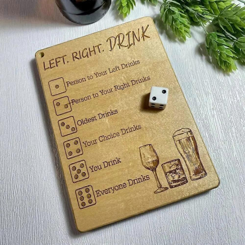 Left Right Drink Drinking Game- Adult Drinking Game Left Right Center 2