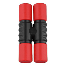 (Red)Portable Twist Shaker Double Row Shaker Band Accompaniment Rhythm Toys Hand Percussion for Studio,Band,Drummers Yellow