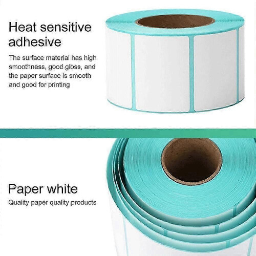 80mm x 40mm 800 Sheets Self-adhesive Thermal Barcode Label Paper 2