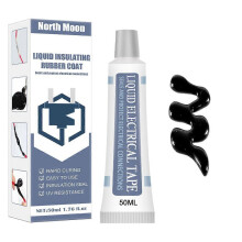 (3x Black 50ML) 30/50ml Waterproof UV Protection Liquid Insulation Electrical Tape Tube Paste Fast Rubber Fixed Dry Insulating Sealing Glue
