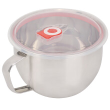 Însoțitor Gourmet: Bol pentru tăiței din oțel inoxidabil, bol multifuncțional cu portabilitate, ideal pentru camping în aer liber și