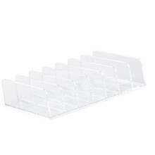 Plastic Makeup Palette Rack 7 Slots Clear Makeup Stand for Blush and Contours