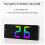 (color08) 6.5" Digital LED Alarm Clock Snooze Display Temperature Time Desk Large Mirror 3