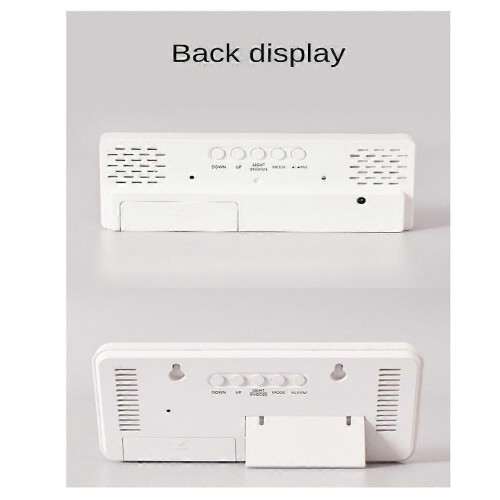 (color01) 6.5" Digital LED Alarm Clock Snooze Display Temperature Time Desk Large Mirror 2