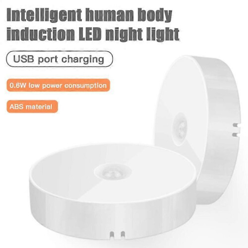 1/2PCS Motion Sensor Night Light Intelligent Body Light Sensor USB Charging Night Lamp Bedroom Use for Kitchen Bathroom Closet 2