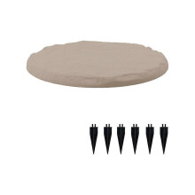 (rotundity, Beige) 4pcs/set Stake Down Stepping Stones, Non-Slip Stake Down Stepping Stones Square Outdoor