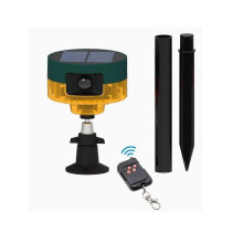 (Yellow) Barking Dog Alarm, 129dB Barking Dog Motion Sensor, Outdoor Motion Alarm with Wireless Remote Control, 13 Kinds of Sound Loud Noise Maker