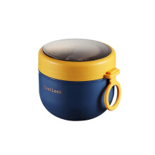(A01) 600ML Stainless Steel Lunch Box with Spoon Thermal Food Container Vaccum Cup Insulate Bento Box Thermos Soup Cup For Kids School