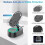 (Black) Wireless Induction Audio Bluetooth Speaker 5 in 1 Phone Holder 5