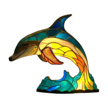 (dolphin) Flat Metal Tabletop Decoration And Home Decoration Animals Table Lamp Series
