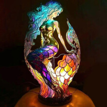 (mermaid) Flat Metal Tabletop Decoration And Home Decoration Animals Table Lamp Series