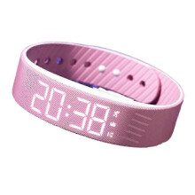 (Pink) New Fitsleeps Alarm Clock Watch,Fitsleeps Alarm BraceletSilent Vibration Wake-Up