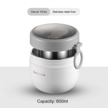 (A04) 600ML Stainless Steel Lunch Box with Spoon Thermal Food Container Vaccum Cup Insulate Bento Box Thermos Soup Cup For Kids School