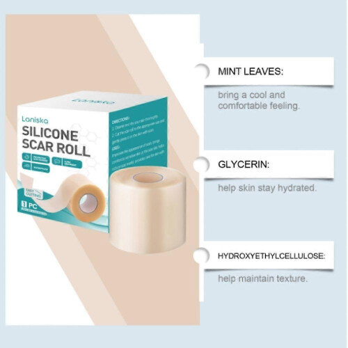 Silicone Scar Roll, Hydrocolloid Roll for Wound Care, Hydrocolloid Patch Bandage 1
