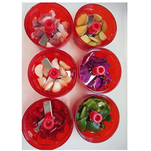 Manual Food Chopper Pull Cord Pulling Vegetable Slicer Hand Blender Kitchen 2