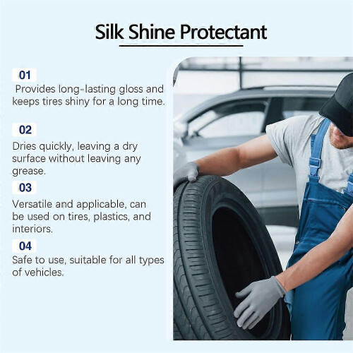 (1pc)Nice & Wet Tire Trim Coating for Rubber, Plastic, Safe for Quick Stain Removal 1