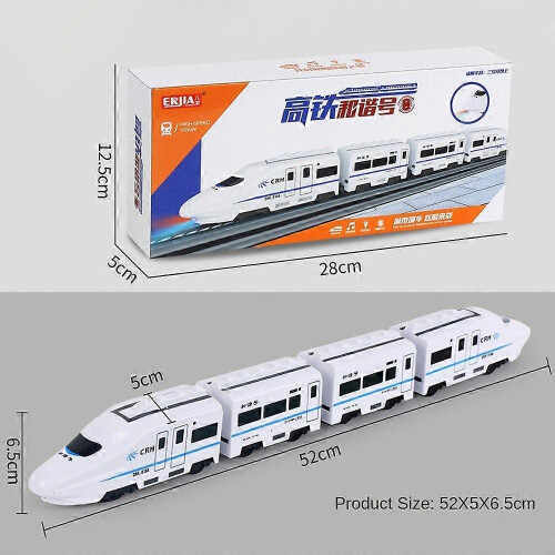 (four carriages) Electric Universal Simulation High Speed Railway Harmony Train Model Kids Toy 2