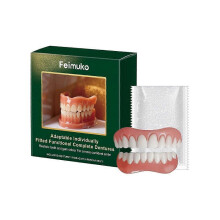 False Teeth Silicone Upper Lower Veneers Denture Sets Natural Beautiful Look Functional Complete Dentures Fake Tooth Care